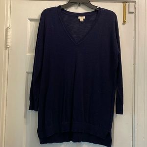 Hardly Worn along J.Crew Navy Heathered Sweater, size S